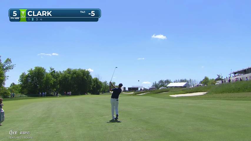 Wyndham Clark holes 51-foot approach for birdie on No. 5 at RBC Canadian