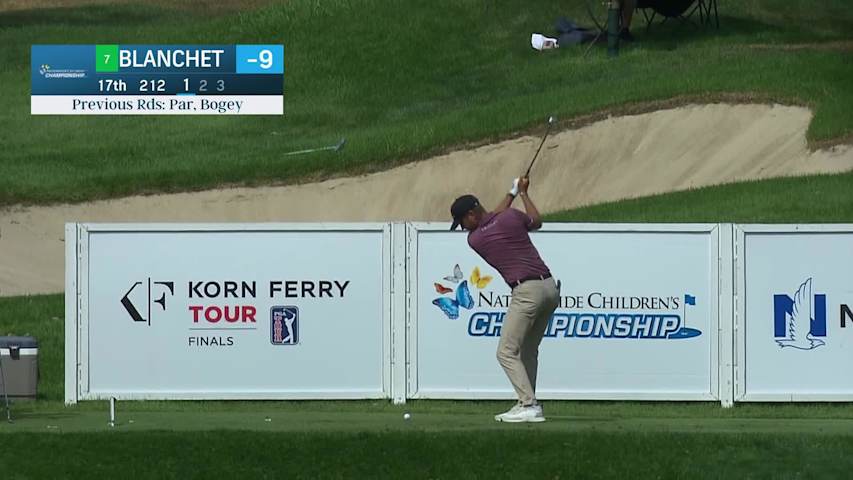 Chandler Blanchet makes birdie on No. 17 at Nationwide Children's