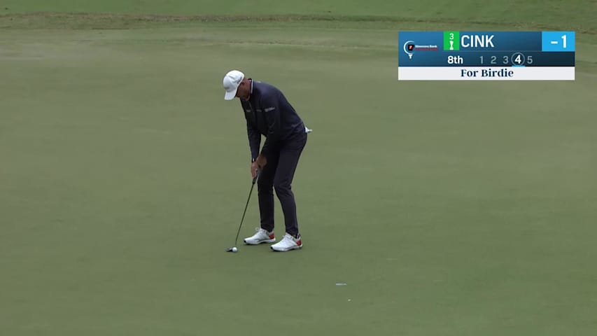 Stewart Cink makes birdie on No. 8 at Simmons Bank Championship