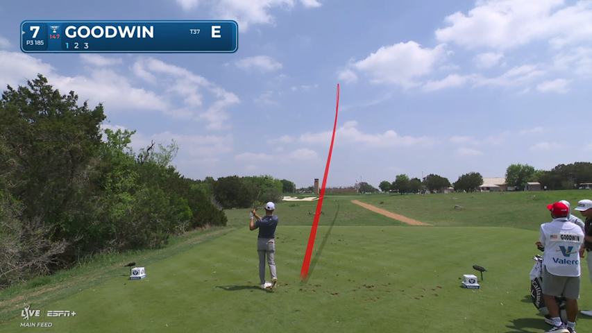 Noah Goodwin nearly aces to set up birdie at Valero