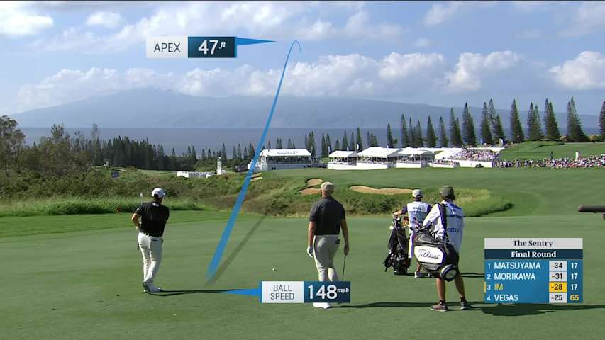 Sungjae Im reaches green in two to yield birdie at The Sentry