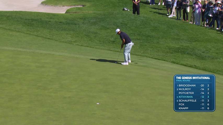 Kurt Kitayama pours in 23-foot birdie putt on No. 4 at The Genesis