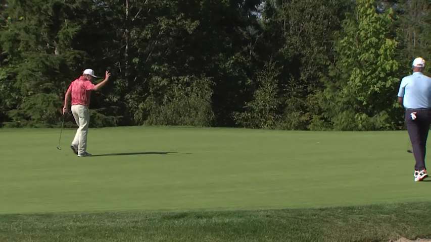 Steve Allan makes birdie on No. 13 at Boeing Classic