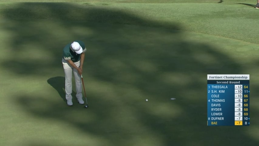 Sangmoon Bae drains birdie putt at Fortinet Championship