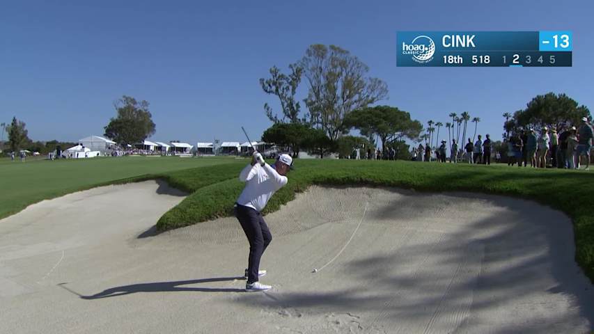 Stewart Cink makes birdie on No. 18 at Hoag Classic