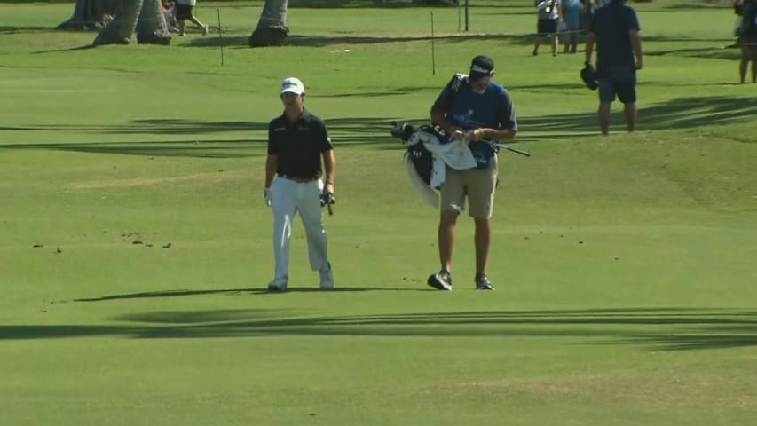 Brian Harman knocks it stiff on No. 12 at Sony Open