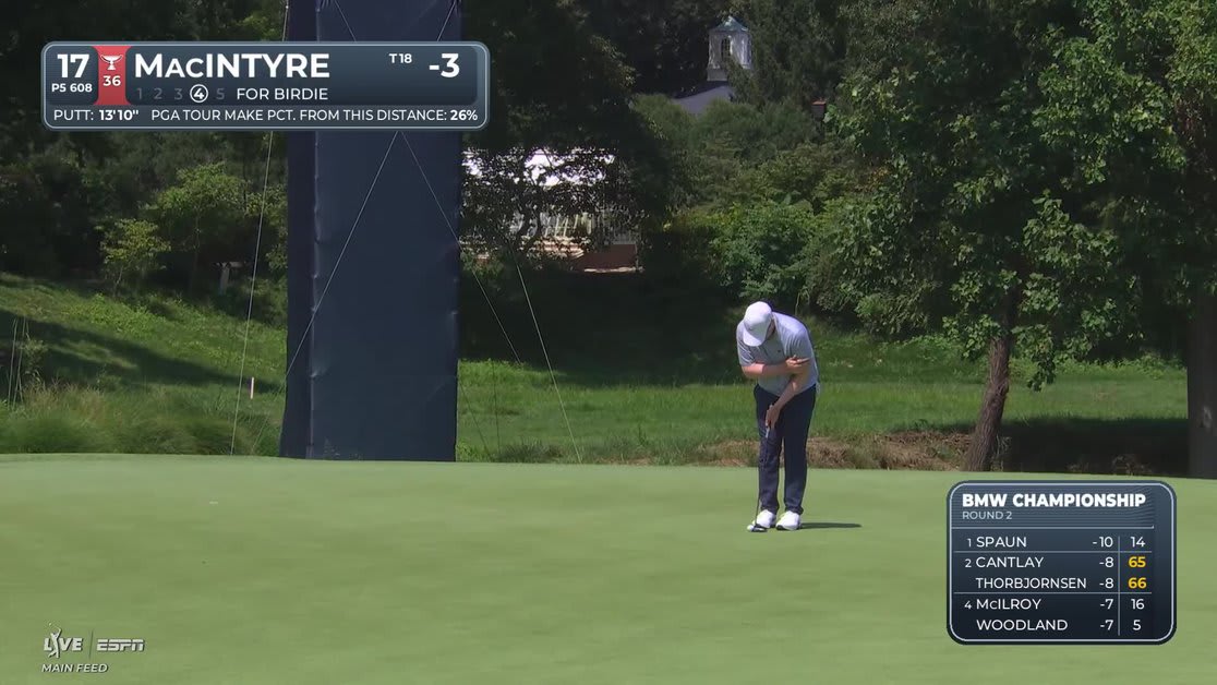 Robert MacIntyre | Round 2 | 17th hole | Shot 5 | 2026 BMW Championship