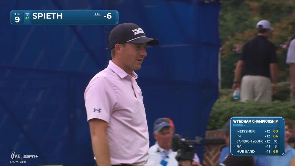 Spieth Downfall Jordan Spieth | Round 2 | 9th hole | Shot 4 | 2025 Wyndham