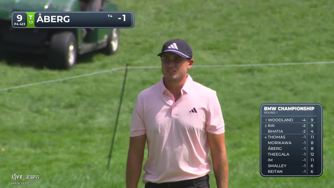 Ludvig Åberg | Round 1 | 9th hole | Shot 2 | 2026 BMW Championship