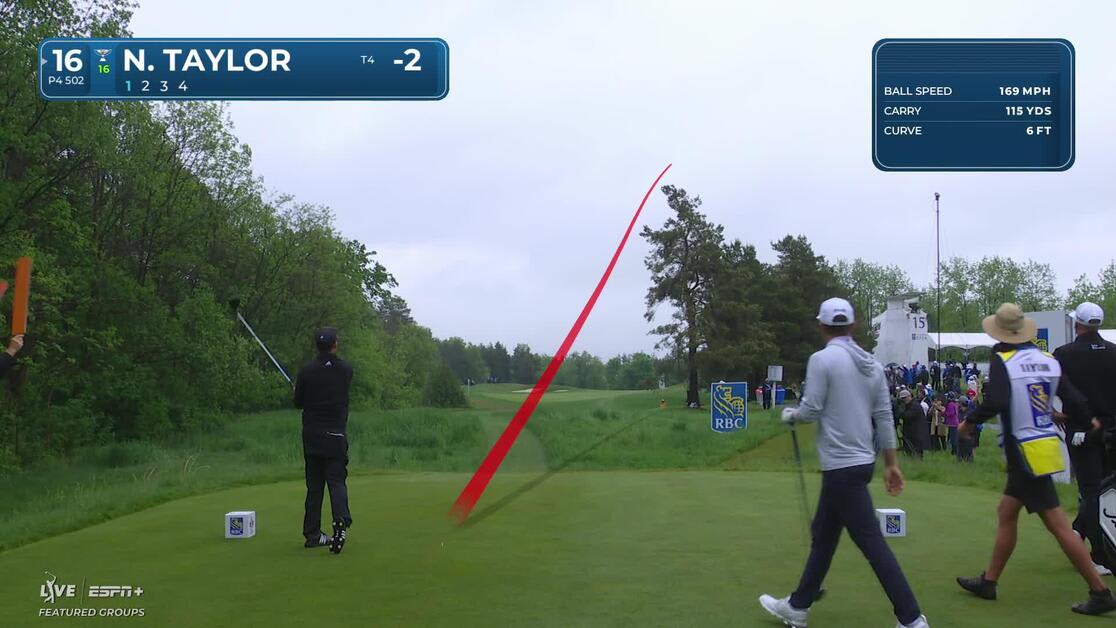 Nick Taylor | Round 1 | 16th hole | Shot 1 | 2025 RBC Canadian