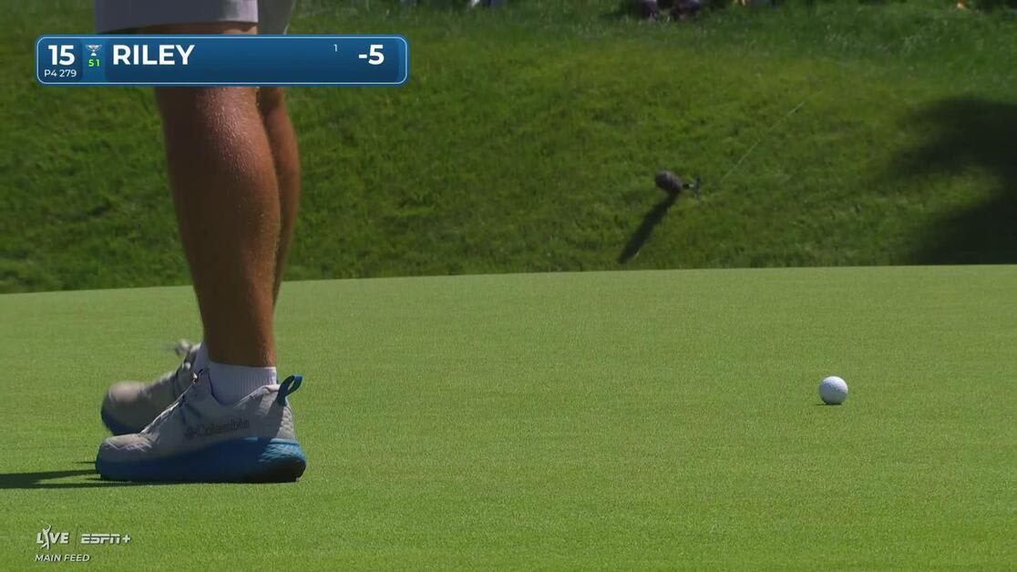 Davis Riley | Round 1 | 15th hole | Shot 3 | 2025 Travelers