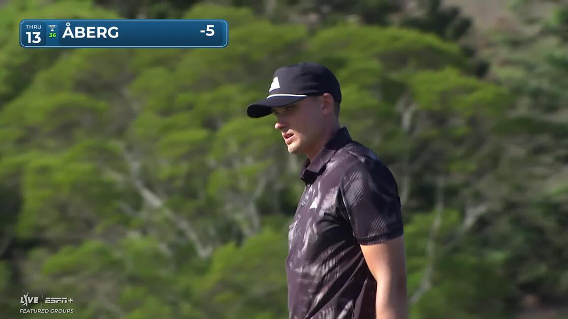 Ludvig Åberg Round 2 13th hole Shot 4 2025 The Sentry