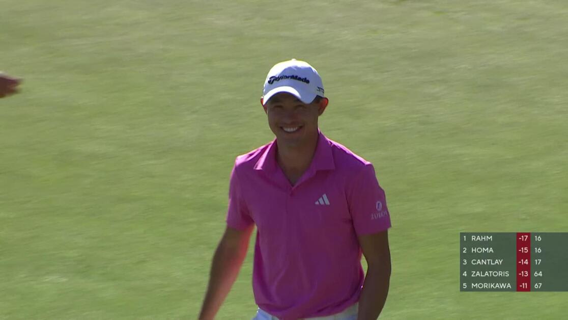 Collin Morikawa 2023 Genesis Round 4 18th hole Shot 3