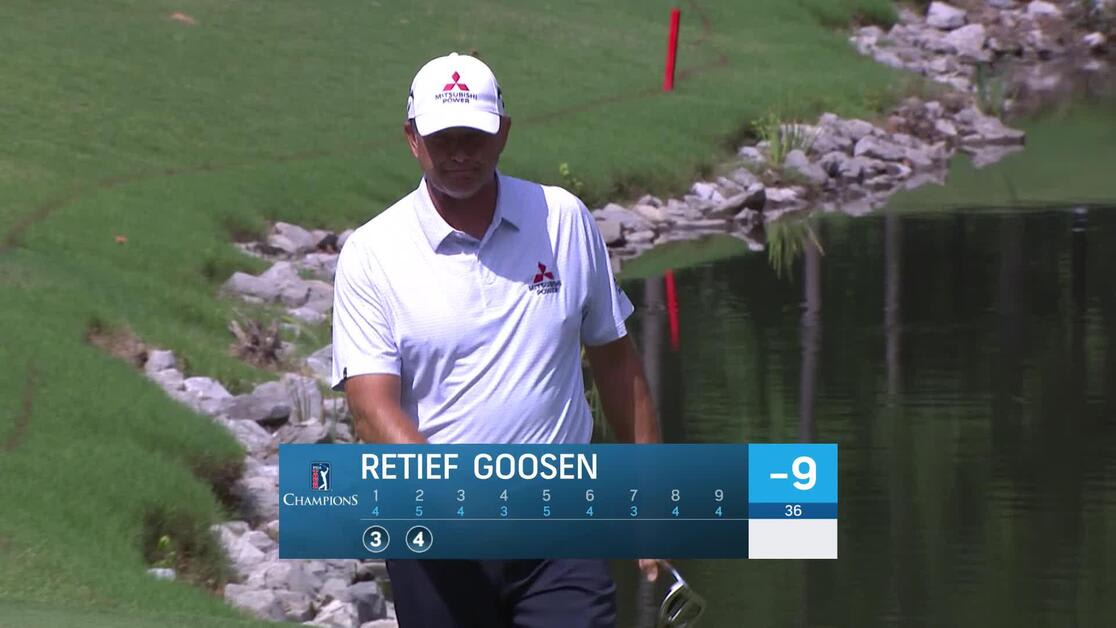 Hugo Retif Retief Goosen | Round 4 | 2nd hole | Shot 4 | 2025 Tradition