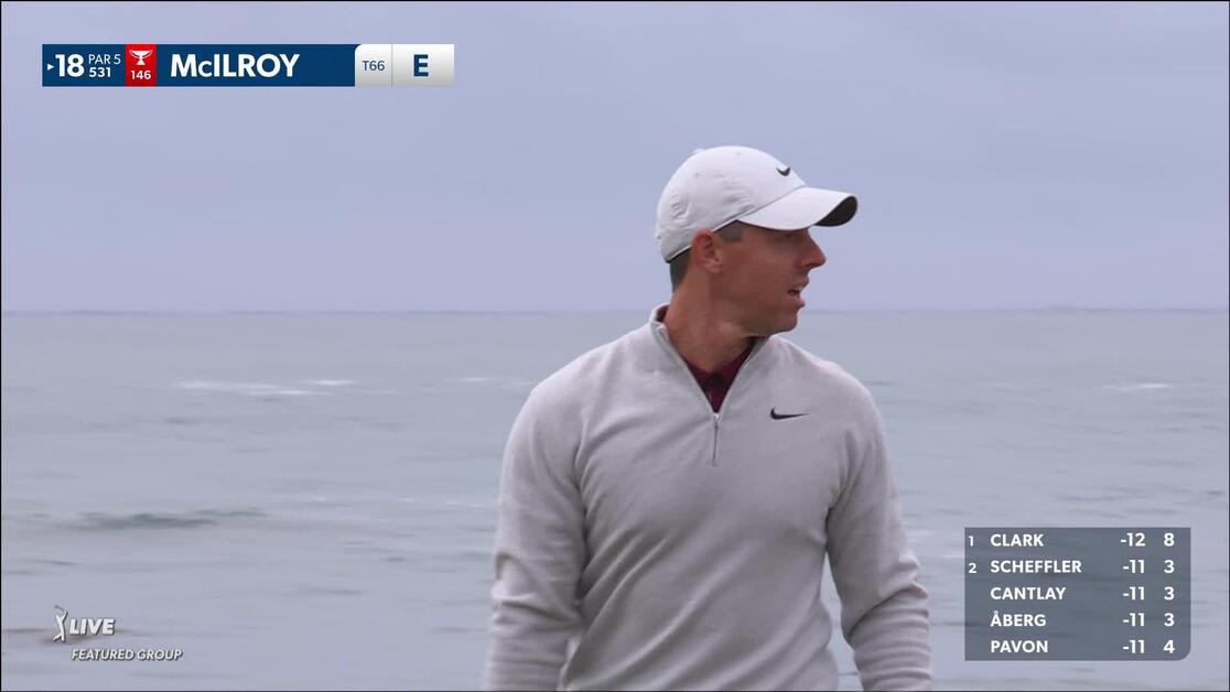 Rory McIlroy | 2024 AT&T Pebble Beach | Round 3 | 18th hole | Shot 1