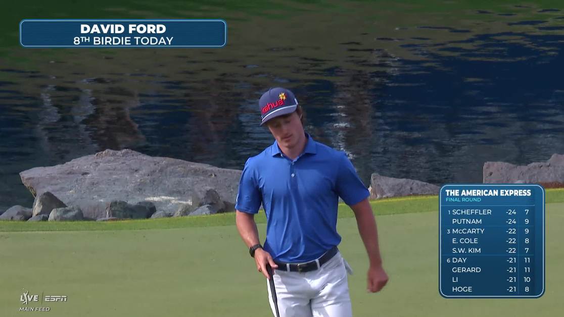 David Ford | Round 4 | 17th hole | Shot 2 | 2026 The American Express
