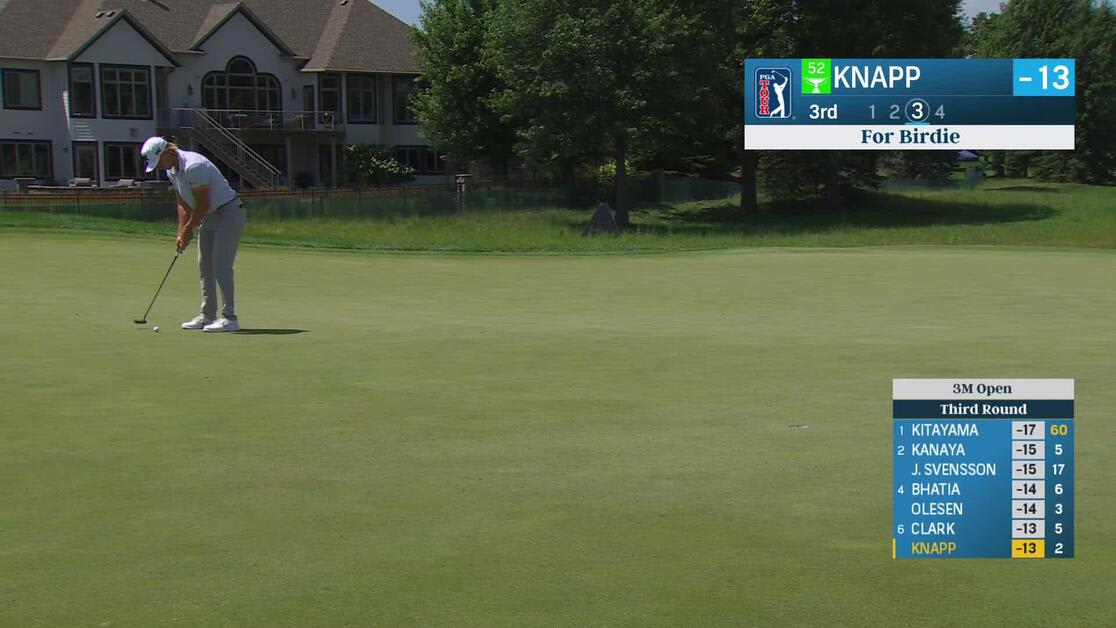 Jake Knapp | Round 3 | 3rd hole | Shot 4 | 2025 3M Open