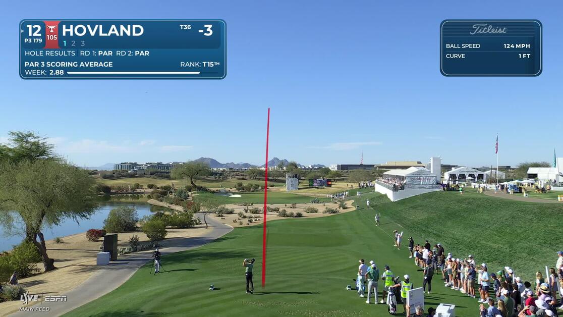 Viktor Hovland buries 35-foot birdie putt on No. 12 at WM Phoenix Open