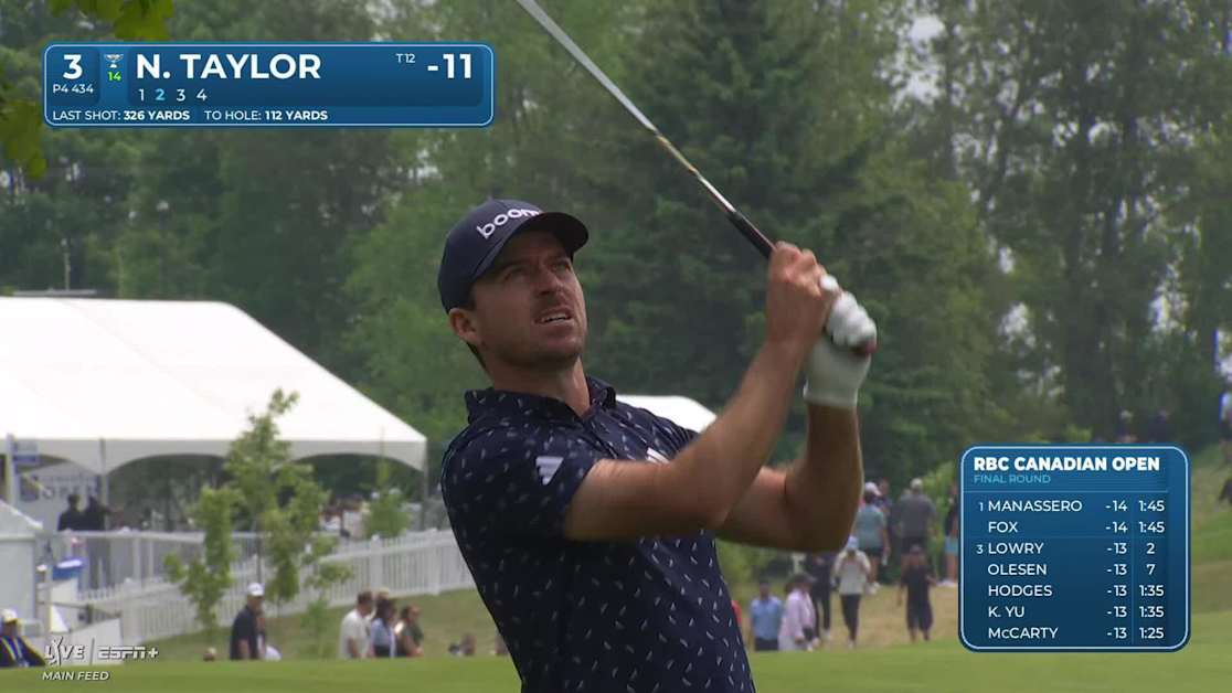 Nick Taylor's approach from the rough sets up birdie at RBC Canadian