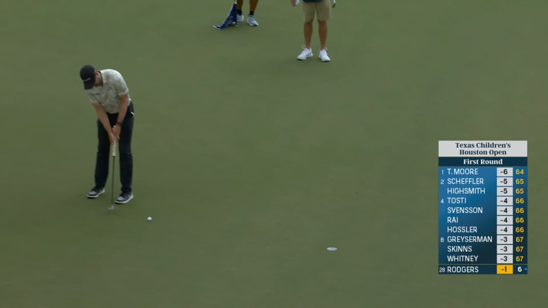 Patrick Rodgers converts birdie at Houston Open