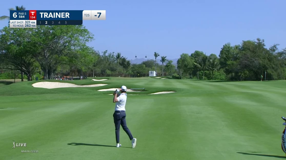 Martin Trainer reaches green in two with iron and birdies at Mexico Open