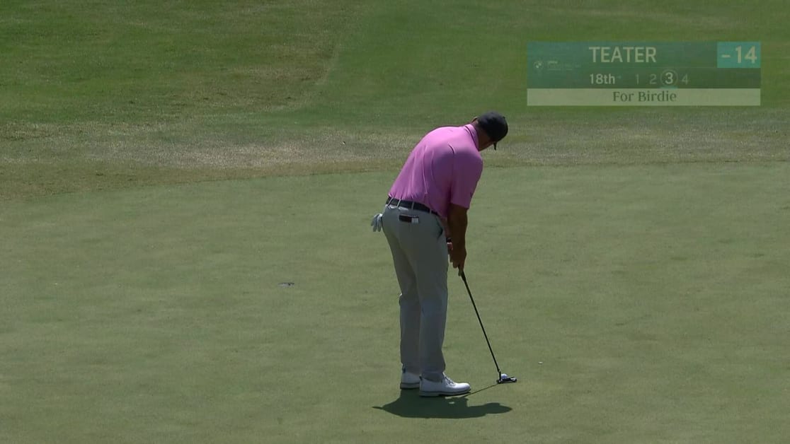 Josh Teater makes birdie on No. 18 at BMW Charity ProAm Josh Teater makes birdie on No. 18 at BMW Charity ProAm