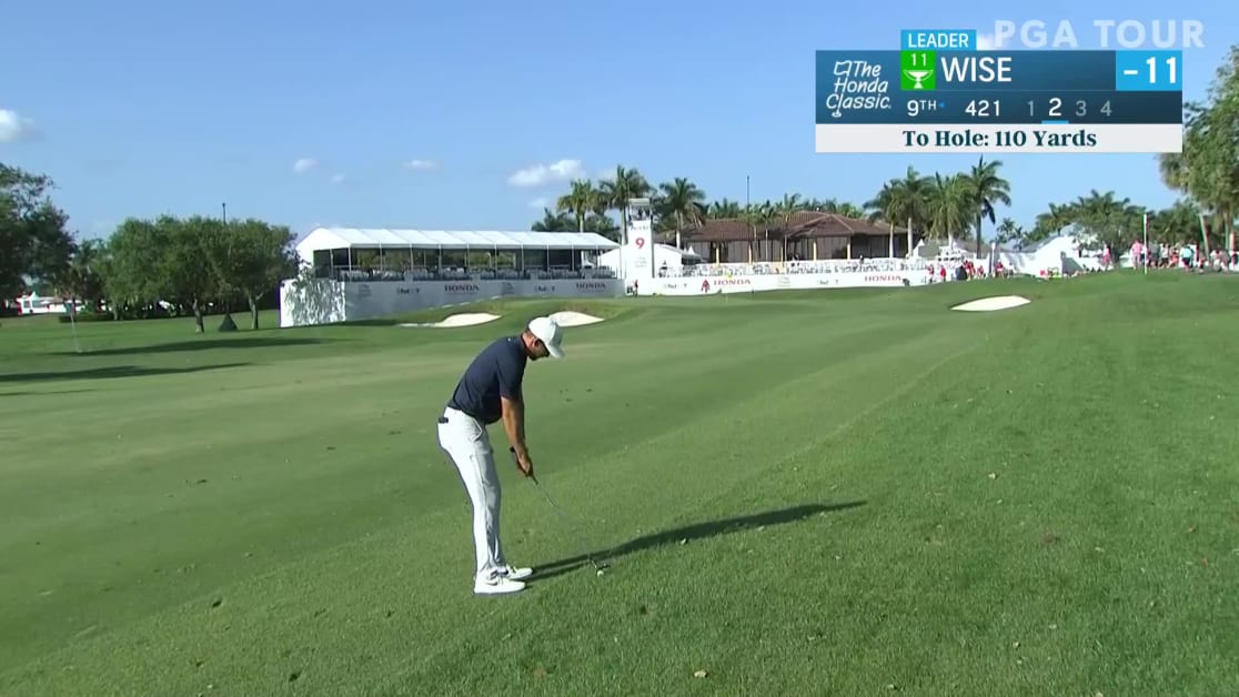 Aaron Wise hits approach pin-high and birdies at Honda