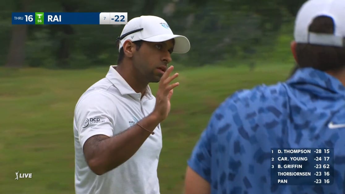 Aaron Rai Tee Aaron Rai's tee shot to 10 feet yields birdie at John Deere