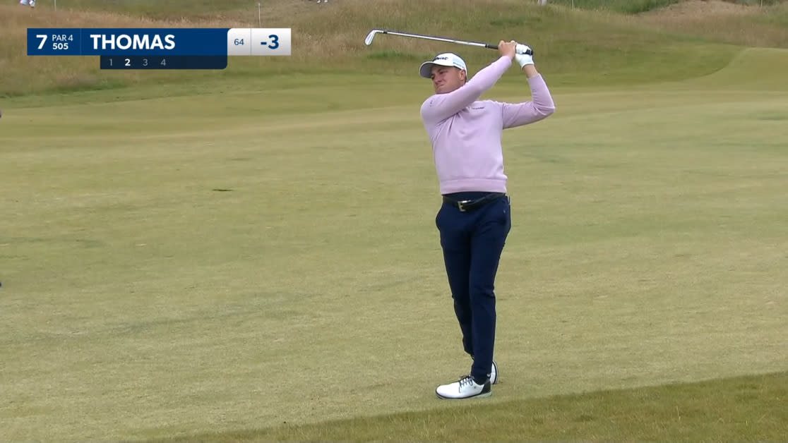 Justin Thomas makes birdie at Genesis Scottish Open