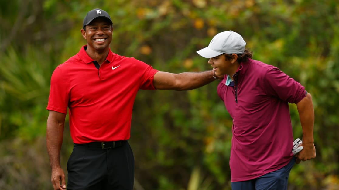 Tiger and Charlie Woods’ Round 2 highlights from PNC Championship