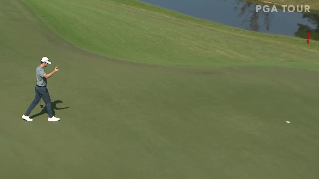 Martin Trainer drains a 25-foot birdie putt at Houston Open