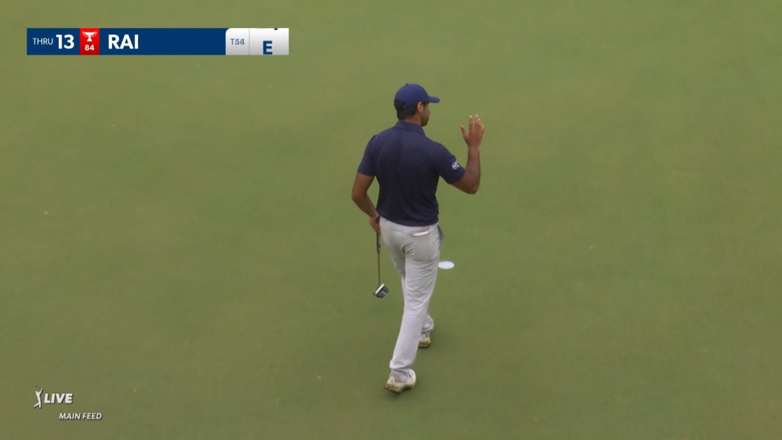 Aaron Rai Tee Aaron Rai's tee shot to 8 feet leads to birdie at Charles Schwab