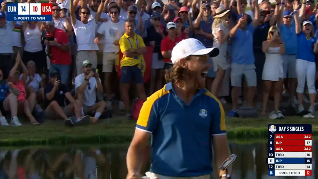 Tommy Fleetwoods Clutch Tee Shot And Birdie Clinches Win At The Ryder Cup 