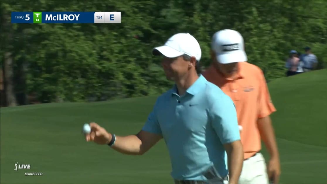 Rory McIlroy's nice approach to 9-feet sets up birdie at Wells Fargo