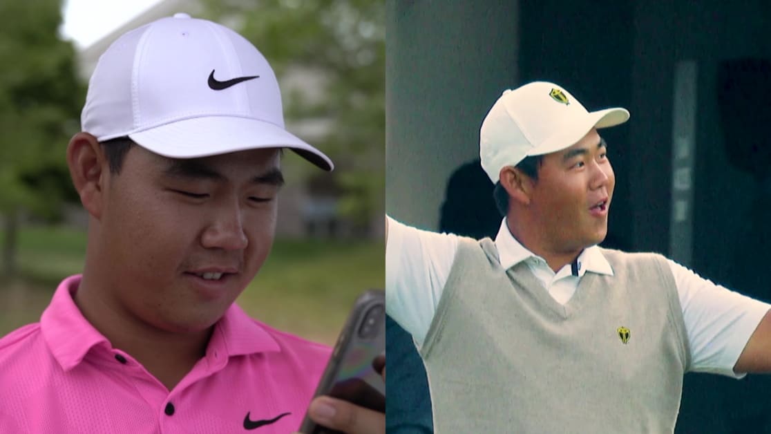 Tom Kim reacts to surprise birthday video