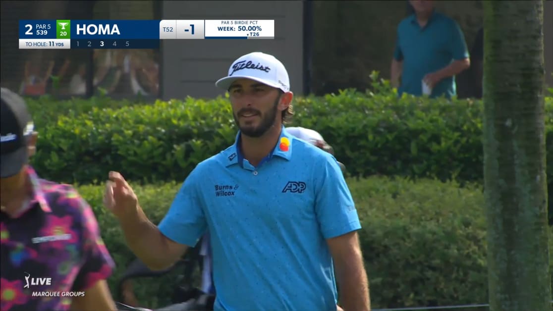 Max Homa holes out for eagle at RBC Heritage