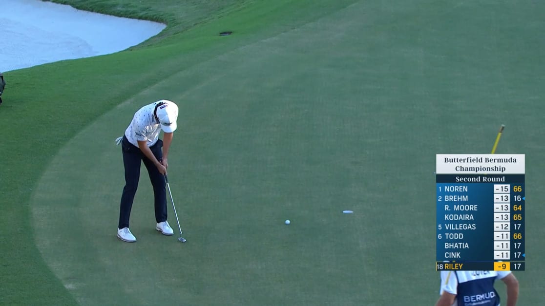 Davis Riley makes birdie putt at Butterfield Bermuda