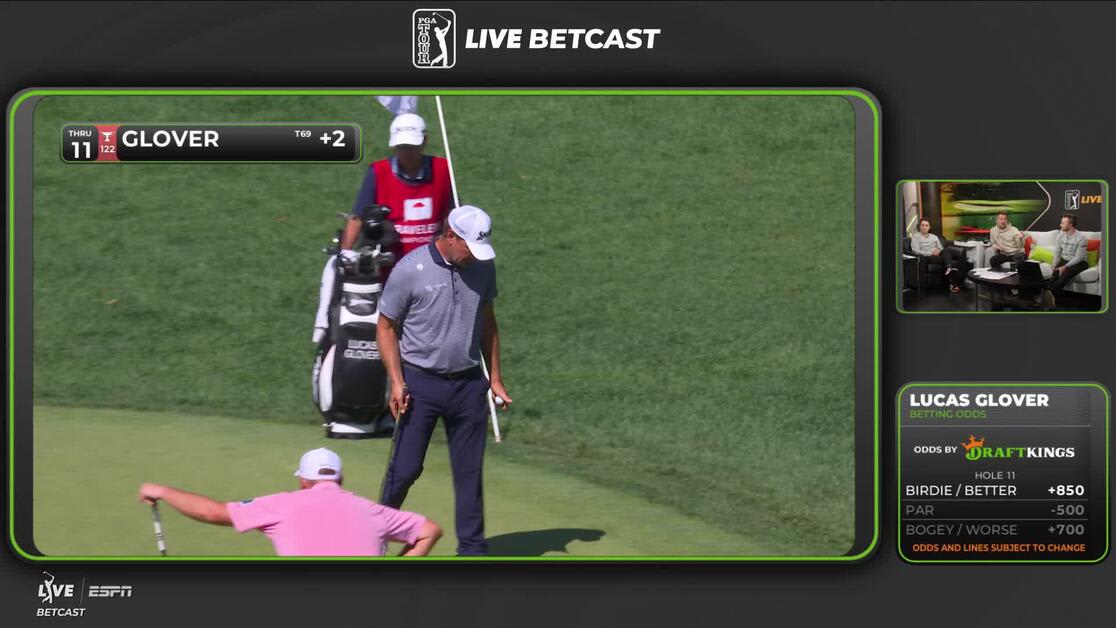 Lucas Ruff Lucas Glover holes 12-foot shot from rough for birdie on No. 11 at ...