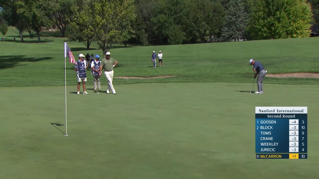 Scott McCarron makes birdie putt on No. 11 at Sanford International