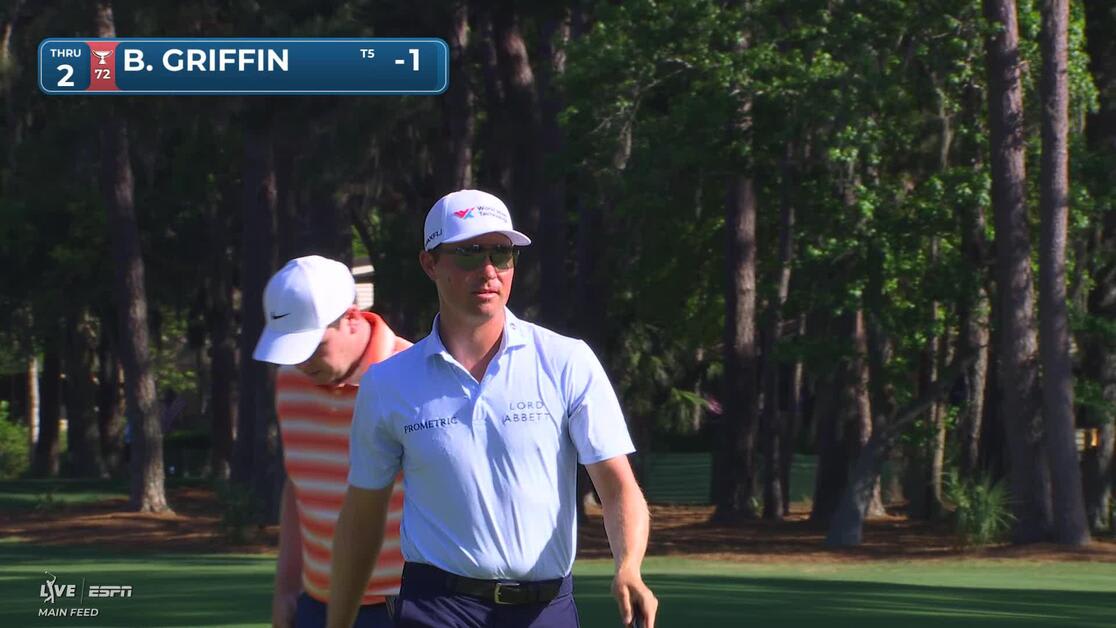 Ben Davis Rbc Ben Griffin sinks a 24-foot birdie putt on No. 2 at RBC Heritage
