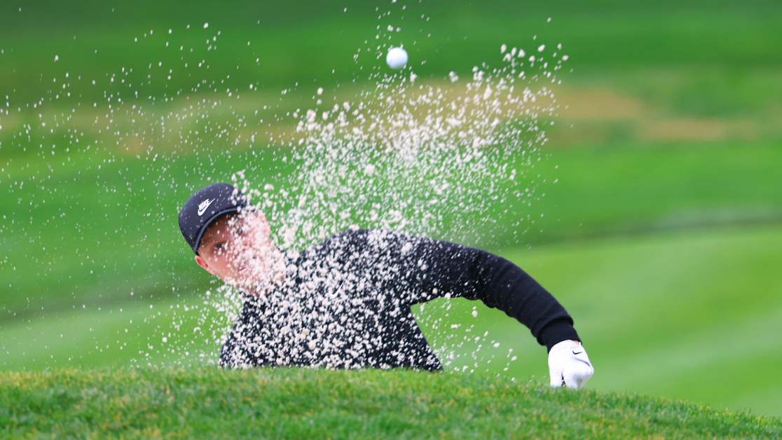 Cam Davis holes out from the bunker for the Shot of the Day