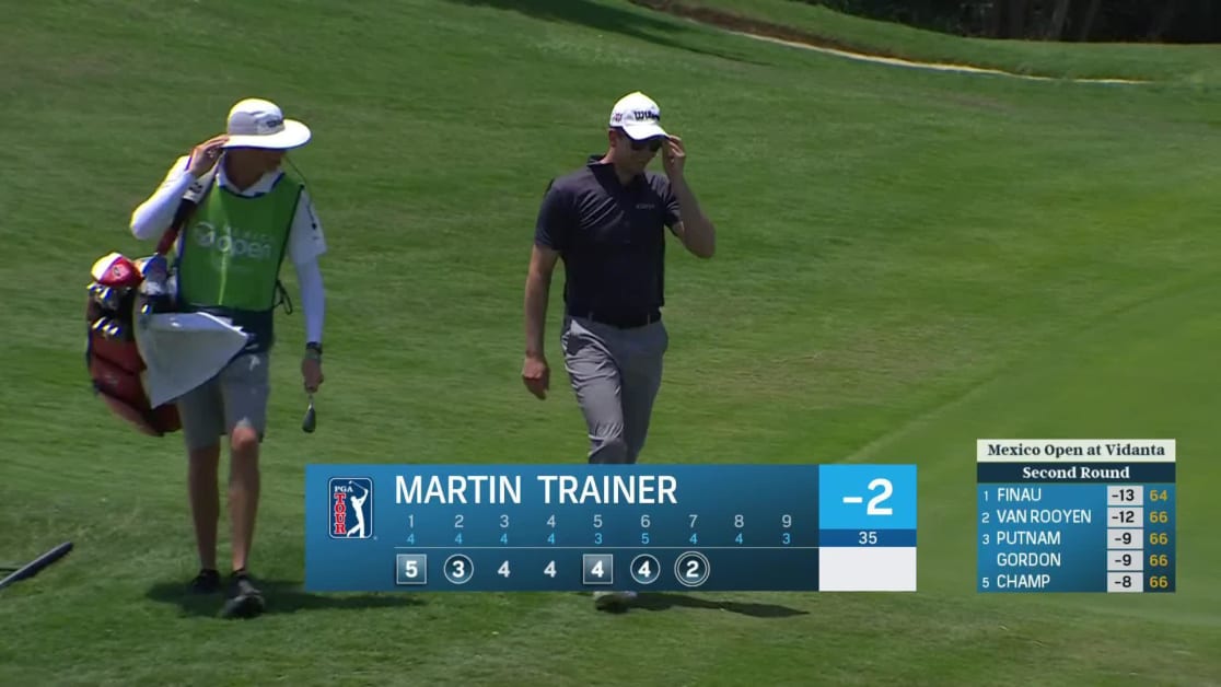 Martin Trainer holes 61-foot approach for eagle at Mexico Open