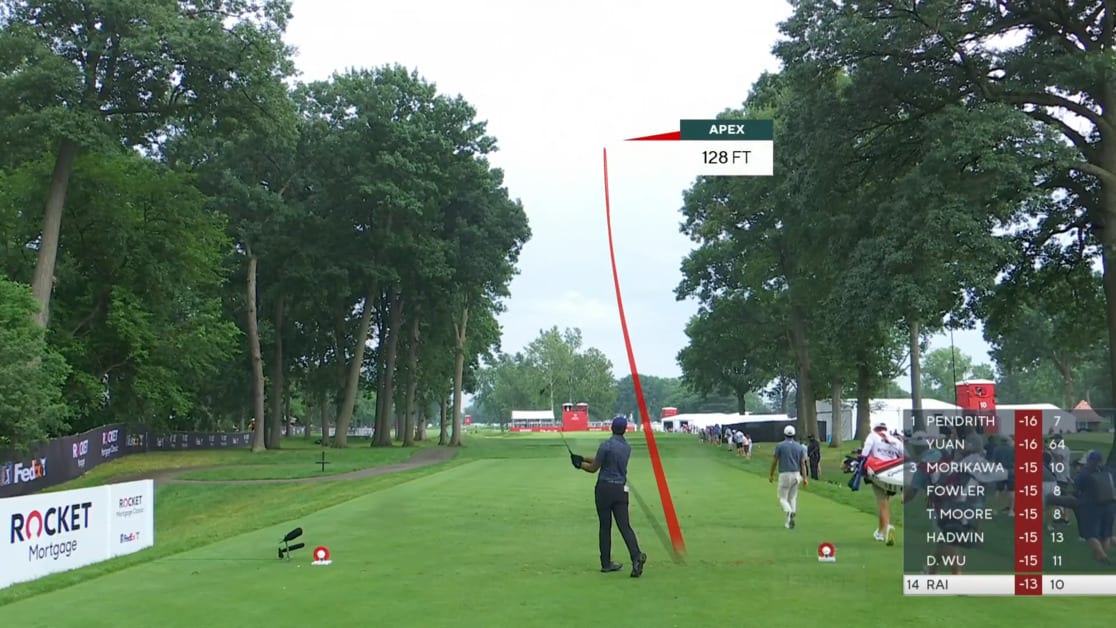 Aaron Rai Tee Aaron Rai dials in tee shot to yield birdie at Rocket Mortgage