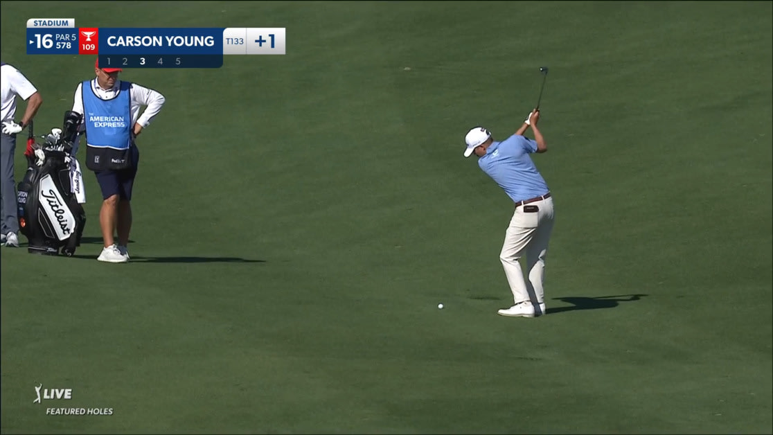 Carson Young spins approach in to 8 feet at The American Express