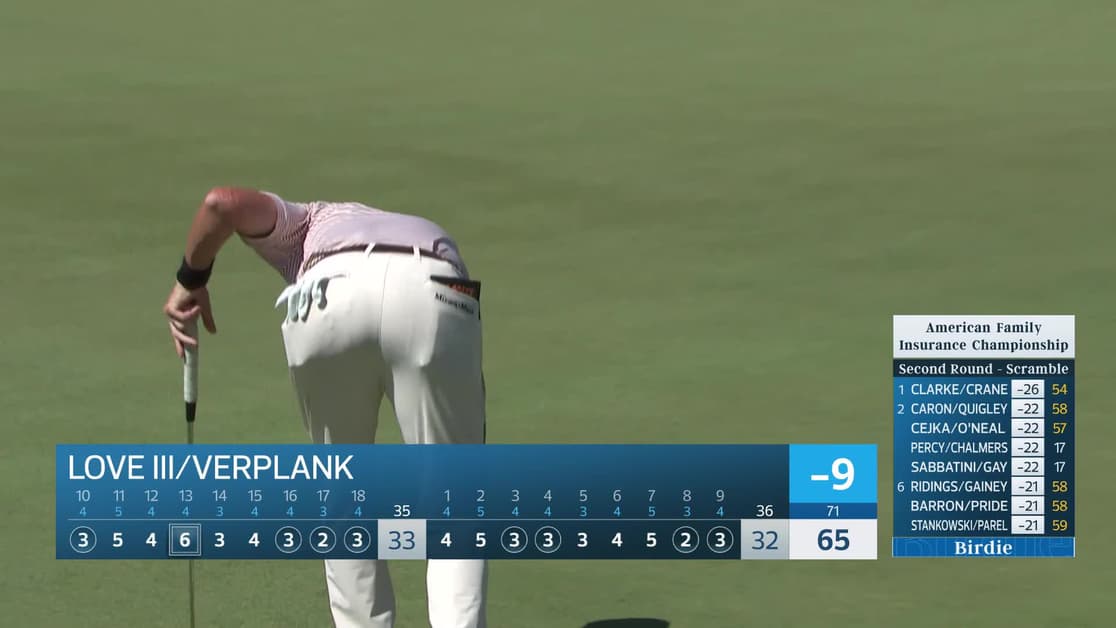 Team Love III/Verplank makes birdie on No. 9 at American Family Insurance Championship