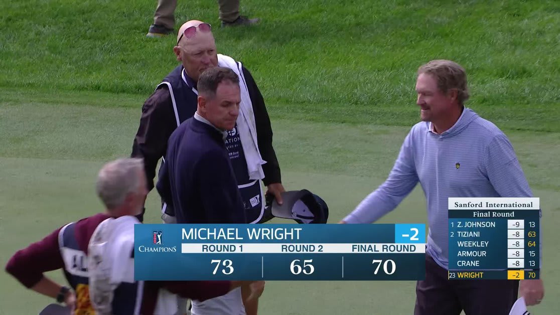 Michael Wright makes birdie on No. 18 at Sanford International