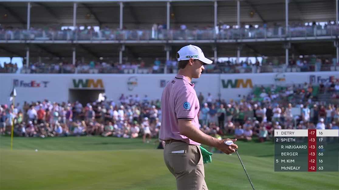 Thomas Detry makes birdie on No. 17 at WM Phoenix Open