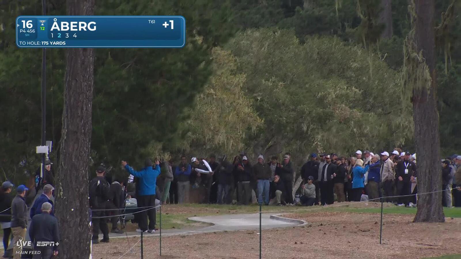 Ludvig Åberg | Round 1 | 16th hole | Shot 2 | 2025 AT&T Pebble Beach