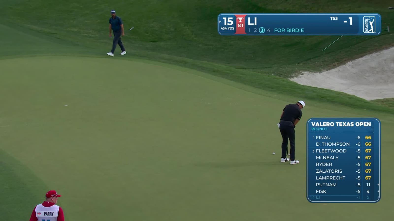 Haotong Li | Round 1 | 15th hole | Shot 3 | 2026 Valero