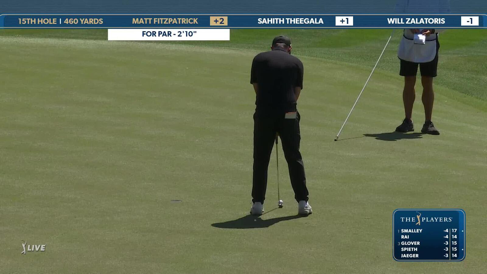 Matt Fitzpatrick | Round 1 | 15th hole | Shot 4 | 2025 THE PLAYERS